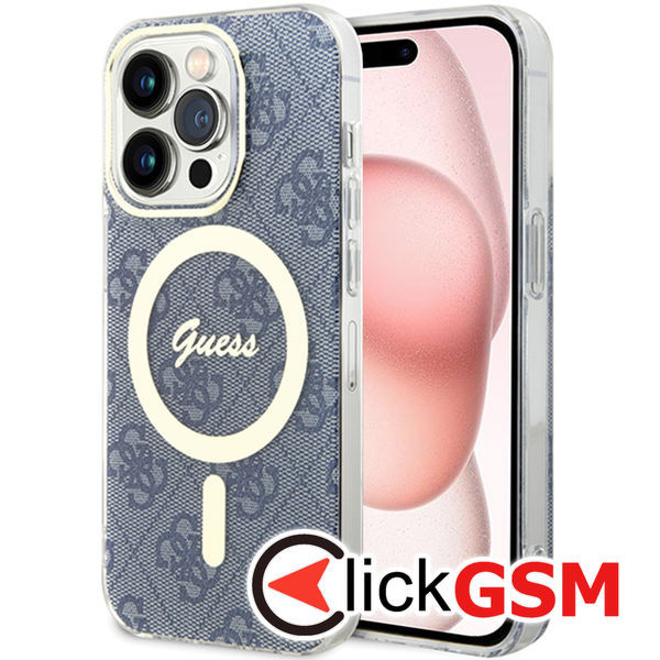 Guess - IML 4G MagSafe (GUHMP15SH4STB) - iPhone 15 - Blue