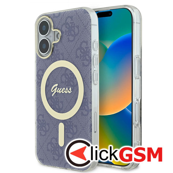 Guess - IML 4G MagSafe (GUHMP16SH4STB) - iPhone 16 - Blue