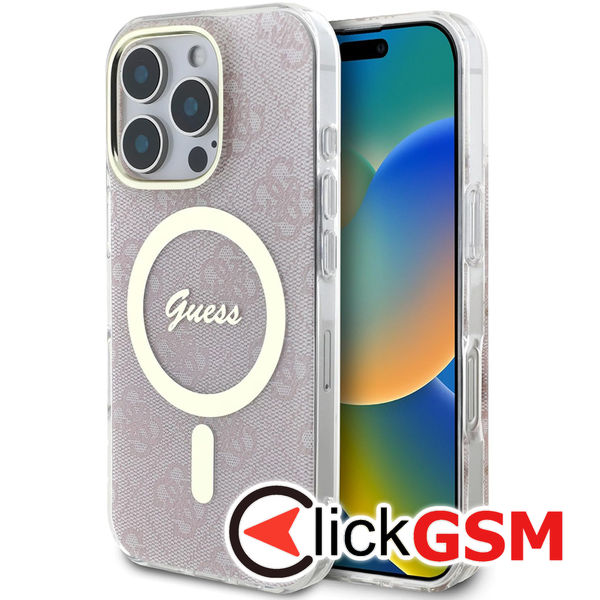 Guess - IML 4G MagSafe (GUHMP16LH4STP) - iPhone 16 Pro - Pink