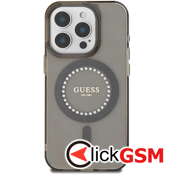 Guess - IML Rhinestones MagSafe (GUHMP16XPFTDTEK) - iPhone 16 Pro Max - Black