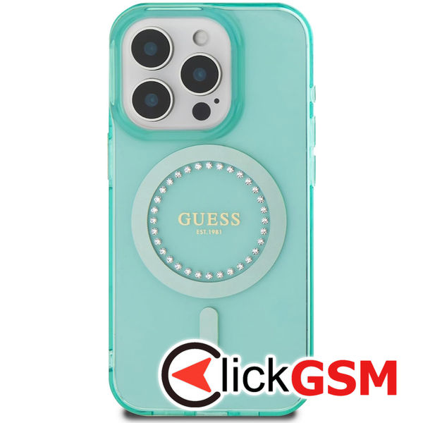 Guess - IML Rhinestones MagSafe (GUHMP16XPFTDTEN) - iPhone 16 Pro Max - Green