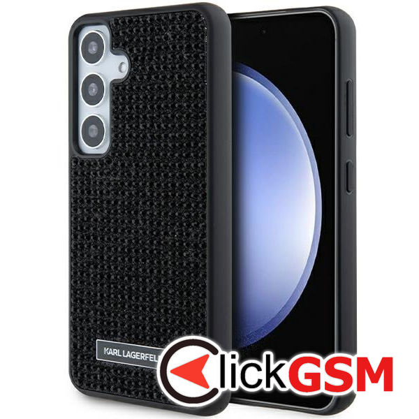 Karl Lagerfeld - Hardcase Rhinestone (KLHCS24MHDSPRK) - Samsung Galaxy S24 Plus - Metal Logo