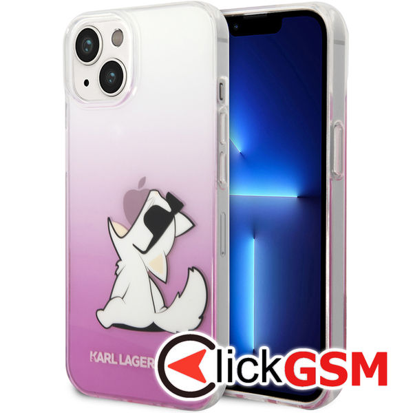 Karl Lagerfeld - Hardcase (KLHCP14MCFNRCPI) - iPhone 14 Plus - Pink Choupette Fun