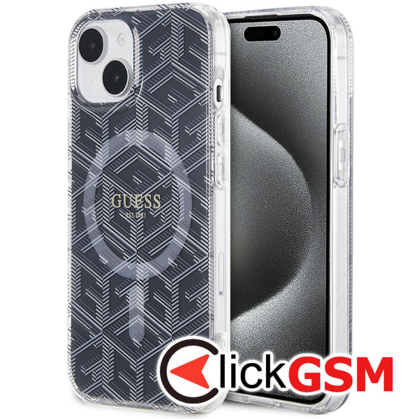Guess - IML GCube MagSafe (GUHMP15SHGCUSTGK) - iPhone 15 - Black