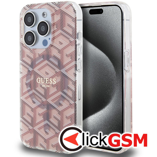 Guess - IML GCube MagSafe (GUHMP15XHGCUSTGP) - iPhone 15 Pro Max - Pink