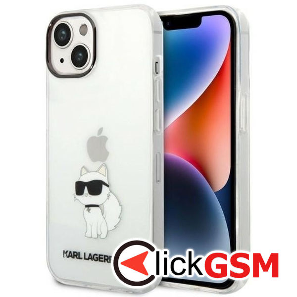 Karl Lagerfeld - Hardcase Transparent (KLHCP14MHNCHTCT) - iPhone 14 Plus - Ikonik Choupette