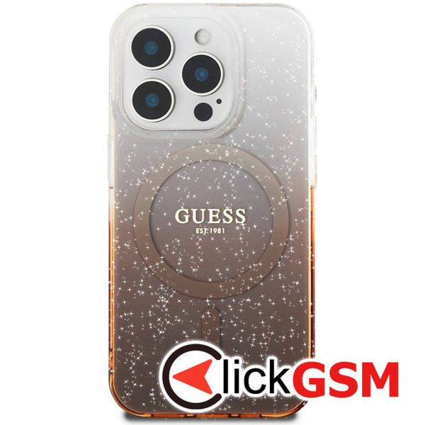 Guess - IML Glitter Gradient MagSafe (GUHMP16LHGRCELW) - iPhone 16 Pro - Brown