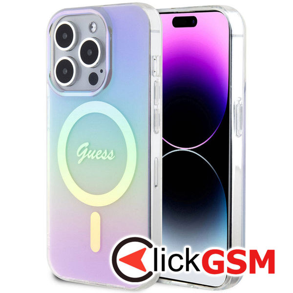 Guess - IML Iridescent MagSafe (GUHMP15LHITSU) - iPhone 15 Pro - Purple