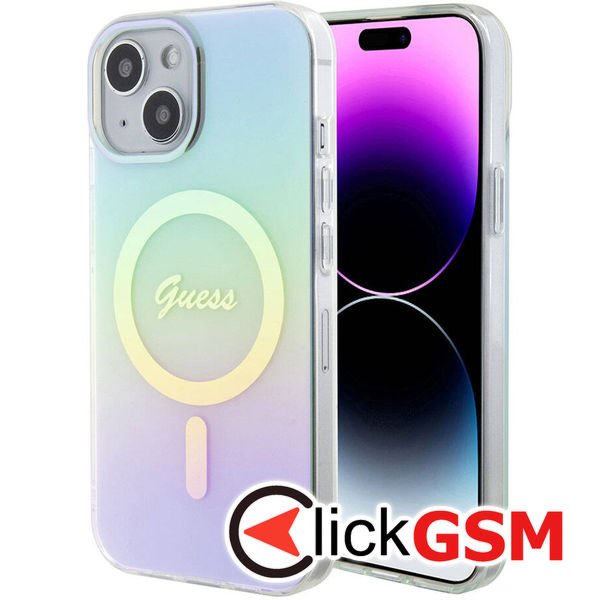 Guess - IML Iridescent MagSafe (GUHMP15MHITSQ) - iPhone 15 Plus - Turquoise