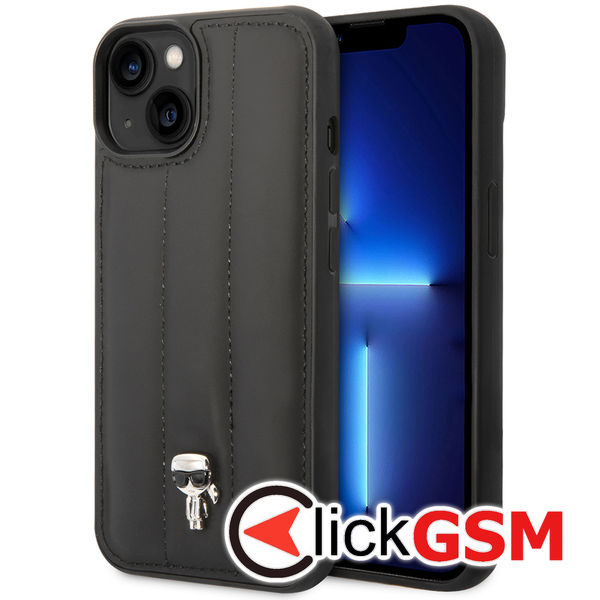 Karl Lagerfeld - Hardcase Leather Puffy (KLHCP14SPSQPK) - iPhone 14 - Ikonik Pin