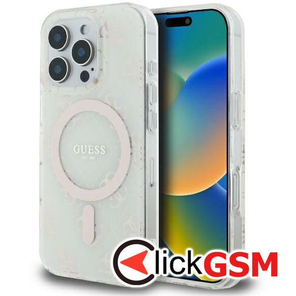 Guess - IML 4G Background MagSafe (GUHMP16LH4DTEH) - iPhone 16 Pro - White