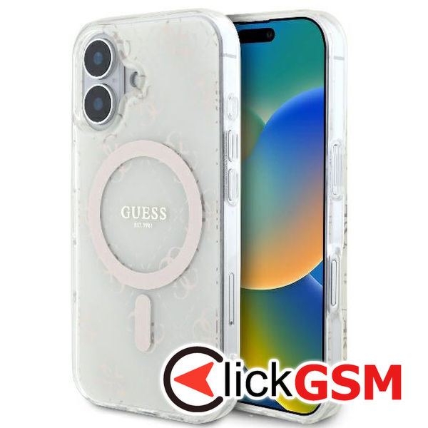 Guess - IML 4G Background MagSafe (GUHMP16MH4DTEH) - iPhone 16 Plus - White