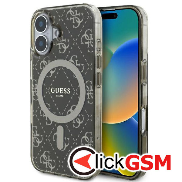 Guess - IML 4G Background MagSafe (GUHMP16MH4DTEW) - iPhone 16 Plus - Brown