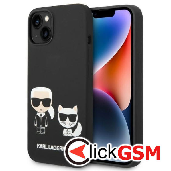 Karl Lagerfeld - Silicone Liquid MagSafe (KLHMP14MSSKCK) - iPhone 14 Plus - Karl&Choupette
