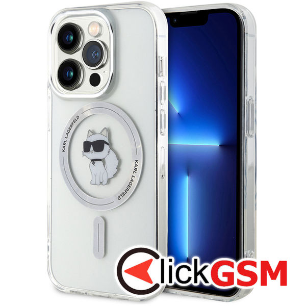 Karl Lagerfeld - IML MagSafe (KLHMP14LHFCCNOT) - iPhone 14 Pro - Transparent Choupette