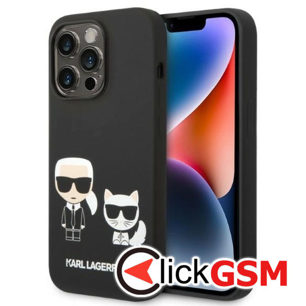 Karl Lagerfeld - Silicone Liquid MagSafe (KLHMP14XSSKCK) - iPhone 14 Pro Max - Karl&Choupette