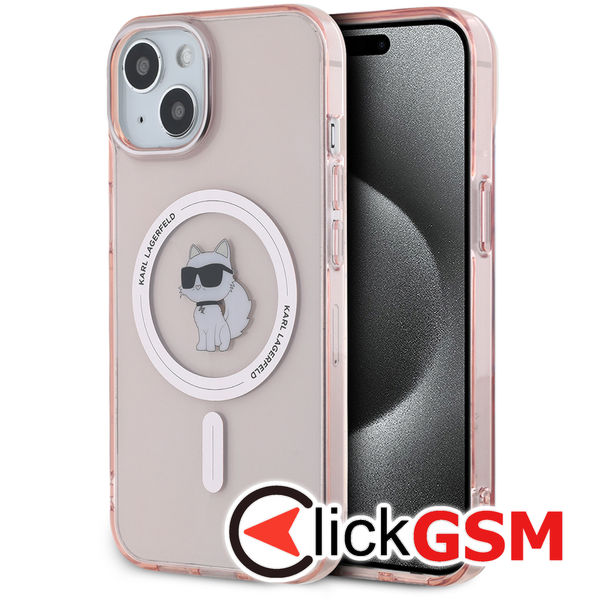 Karl Lagerfeld - IML MagSafe (KLHMP14SHFCCNOP) - iPhone 14 - Pink Choupette