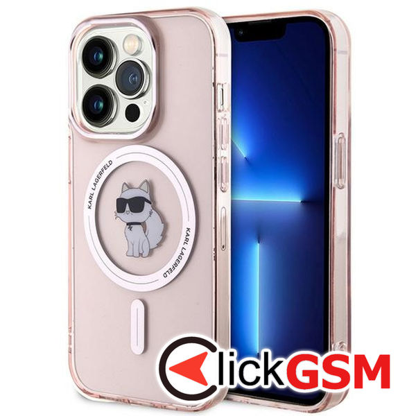 Karl Lagerfeld - IML MagSafe (KLHMP14XHFCCNOP) - iPhone 14 Pro Max - Pink Choupette