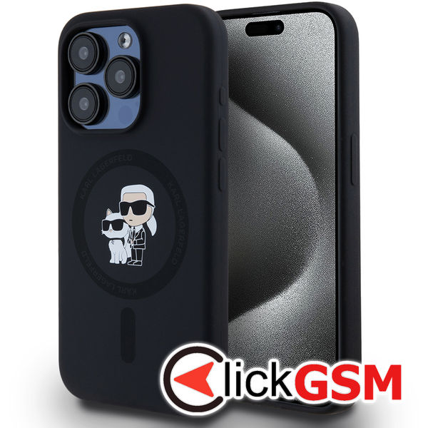 Karl Lagerfeld - Silicone MagSafe (KLHMP15LSCMKCRHK) - iPhone 15 Pro - Karl&Choupette