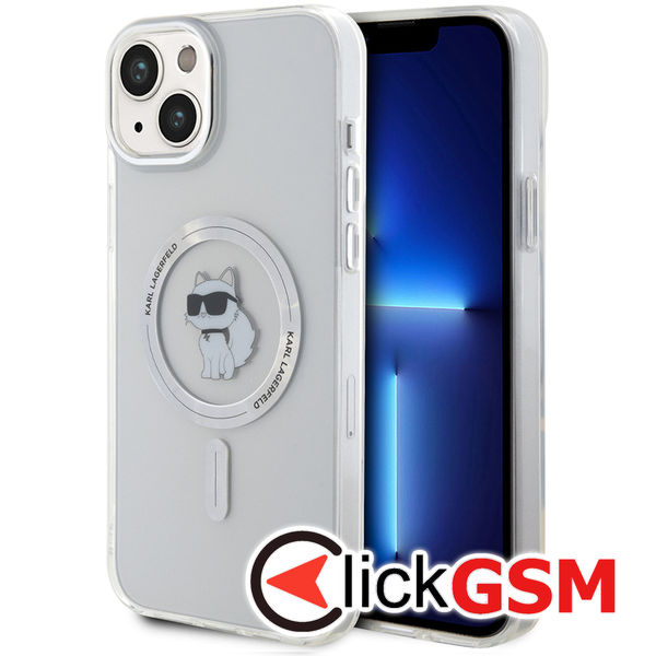 Karl Lagerfeld - IML MagSafe (KLHMP15MHFCCNOT) - iPhone 15 Plus - Transparent Choupette