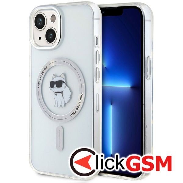 Karl Lagerfeld - IML MagSafe (KLHMP15SHFCCNOT) - iPhone 15 - Transparent Choupette