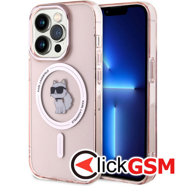 Karl Lagerfeld - IML MagSafe (KLHMP15XHFCCNOP) - iPhone 15 Pro Max - Pink Choupette