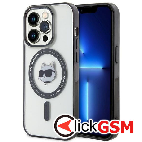 Karl Lagerfeld - IML MagSafe (KLHMP15XHCHNOTK) - iPhone 15 Pro Max - Transparent Choupette`s Head