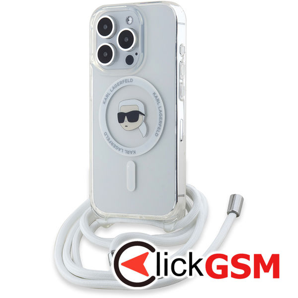 Karl Lagerfeld - IML Crossbody MagSafe (KLHMP15XHCKHNT) - iPhone 15 Pro Max - Transparent Karl Head