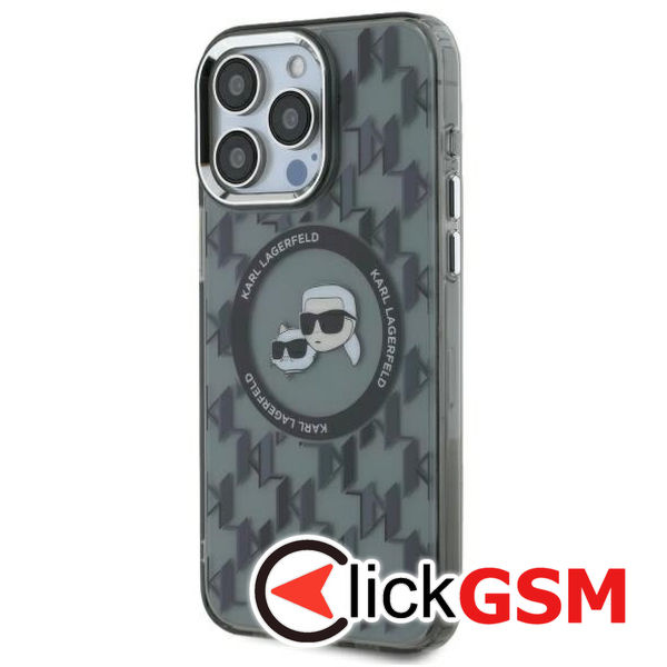Karl Lagerfeld - IML MagSafe (KLHMP16LHMCKMHK) - iPhone 16 Pro - Monogram Karl&Choupette Head