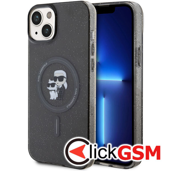Karl Lagerfeld - Glitter MagSafe (KLHMP15MHGKCNOK) - iPhone 15 Plus - Karl&Choupette