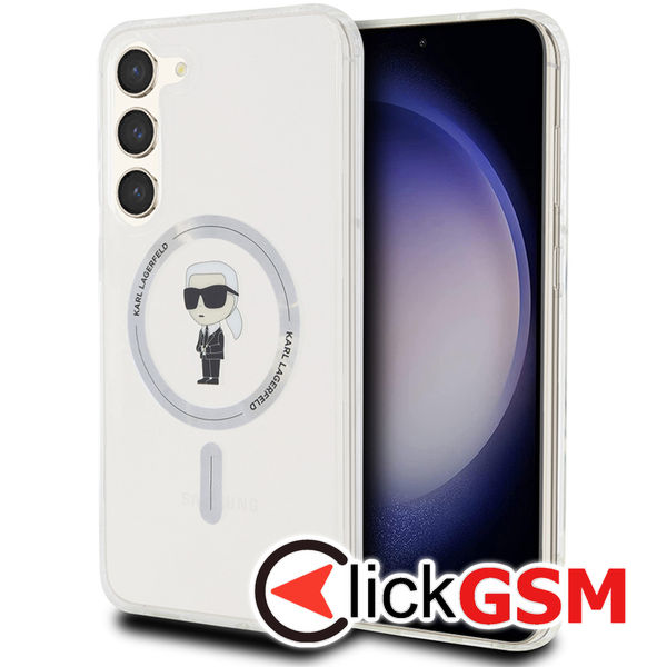 Karl Lagerfeld - IML MagSafe (KLHMS23MHFCKNOT) - Samsung Galaxy S23 Plus - Transparent Ikonik
