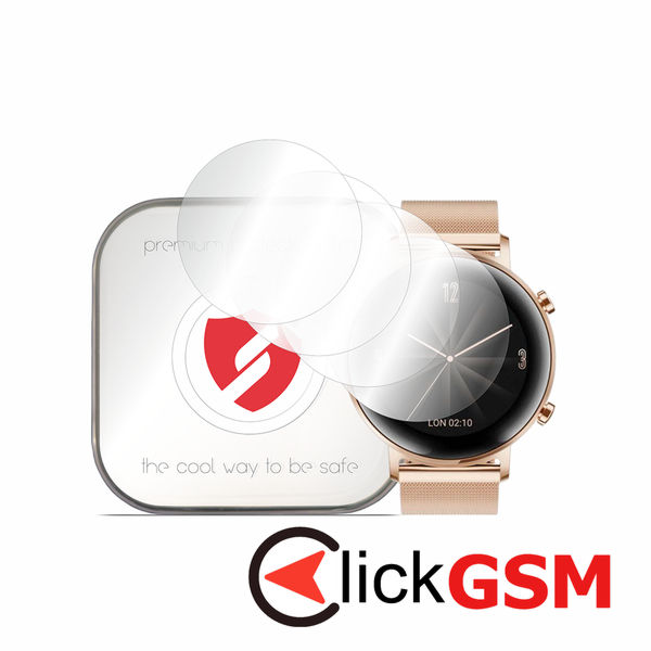 Smart Protection - Premium Classic (4 pack) - Huawei Watch GT 2 42mm - Clear