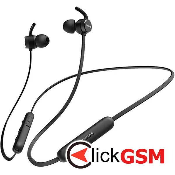 Philips - Bluetooth Earphones (TAE1205BK/00) - for Sport, Bluetooth 5.1, Microphone, In-ear, IPX4 - Black