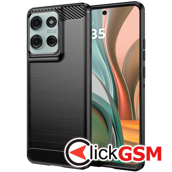 Techsuit - Carbon Silicone - Motorola Moto G75 - Black