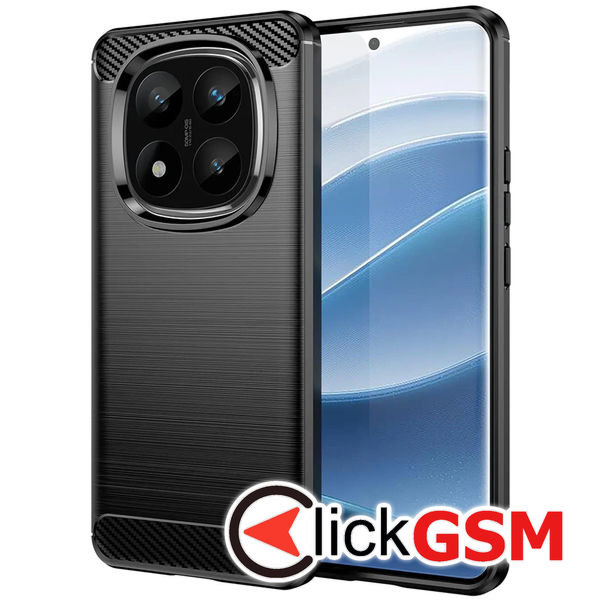 Techsuit - Carbon Silicone - Xiaomi Redmi Note 14 Pro+ - Black