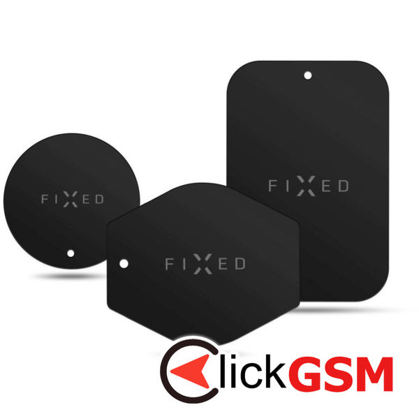 Fixed - Metal Plates Set (FIXIC-PL-BK) - for Magnetic Holders, with Strong 3M - Black