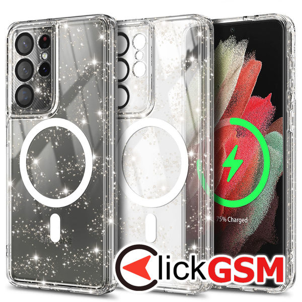 Techsuit - SparkleSkin MagSafe Series - Samsung Galaxy S21 Ultra 5G - Clear