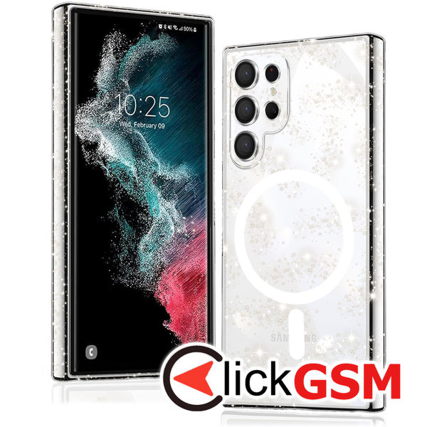 Techsuit - SparkleSkin MagSafe Series - Samsung Galaxy S22 Ultra 5G - Clear