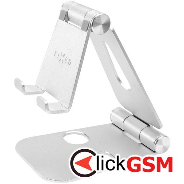 Fixed - Desk Stand Frame (FIXFR-PHO-SL) - for Phones / Tablets, Universal, Foldable, Minimalist Design, Aluminium - Silver