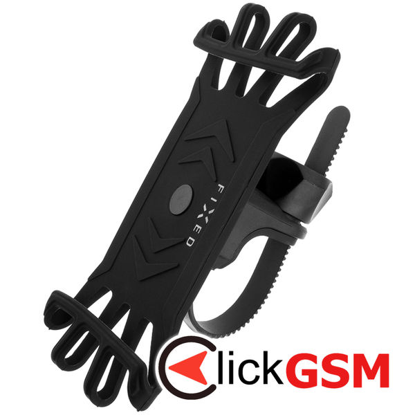 Fixed - Bike Holder (FIXBI-BK) - for Bike or Motorcycle, Flexible Silicone, 360