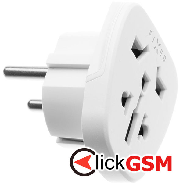 Fixed - Travel Adapter (FIXCT-EU) - EU, 10A / 2500W, PC - White