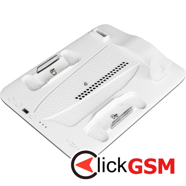 Fixed - Multifunctional Station (FIXPS5S-MCS-BW) - for PS5 Slim, 2x Charging Docks, 3 Cooling Levels, Games Organizer - White