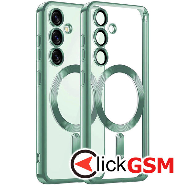 Techsuit - Luxury Crystal MagSafe - Samsung Galaxy S25 - Light Green