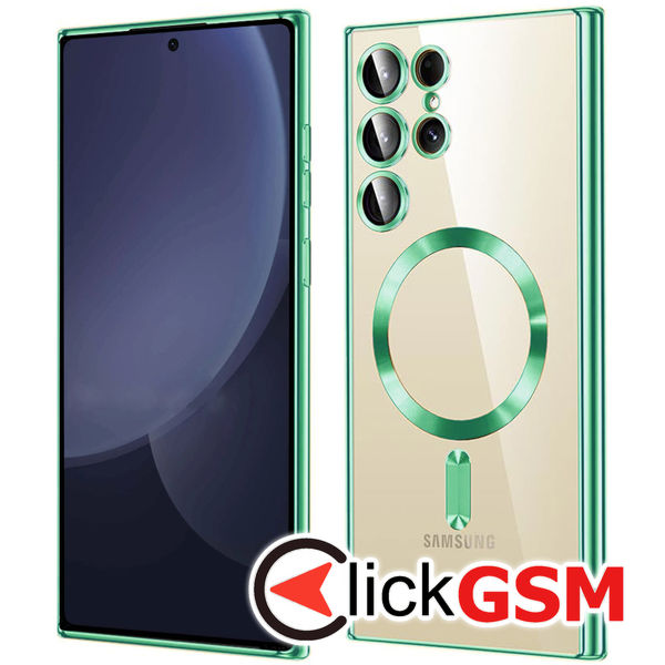 Techsuit - Luxury Crystal MagSafe - Samsung Galaxy S25 Ultra - Light Green