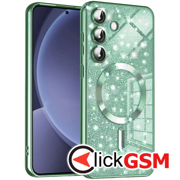 Techsuit - Luxury Glitter MagSafe - Samsung Galaxy S25 Plus - Light Green