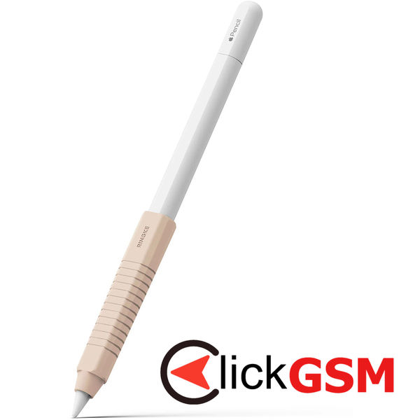 Ringke - Silicone Drafting Grip Holder - for Apple Pencil, Easy to Attach, Durable Elasticity - Pink Sand