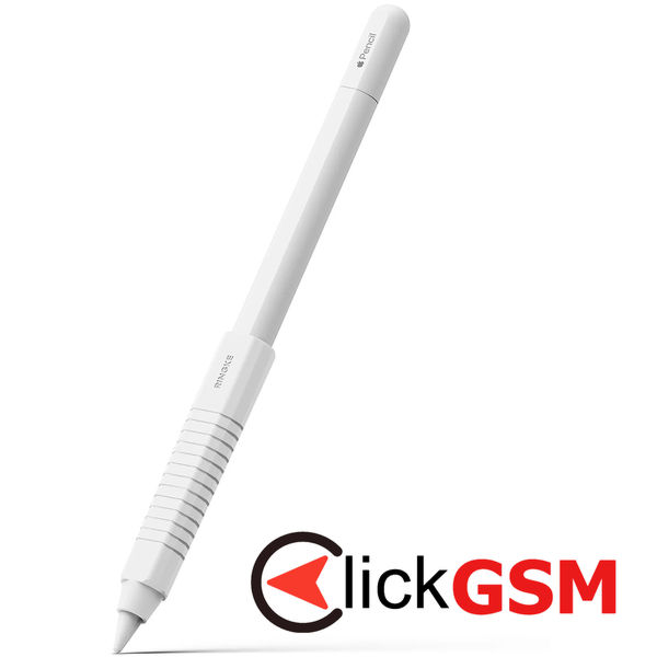 Ringke - Silicone Drafting Grip Holder - for Apple Pencil, Easy to Attach, Durable Elasticity - White