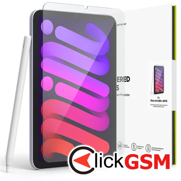 Ringke - Tempered Glass Screen Protector - iPad mini 6 (2021) / iPad mini 7 (2024) - Clear