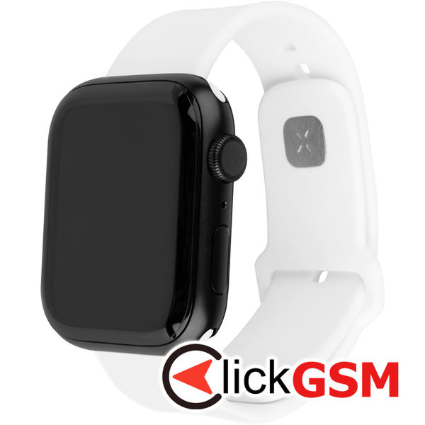 Fixed - Silicone Sporty Strap Set 35mm - Apple Watch 1/2/3/4/5/6/7/8/9/10/SE/SE 2/Ultra/Ultra 2 (42/44/45/46/49mm) - White