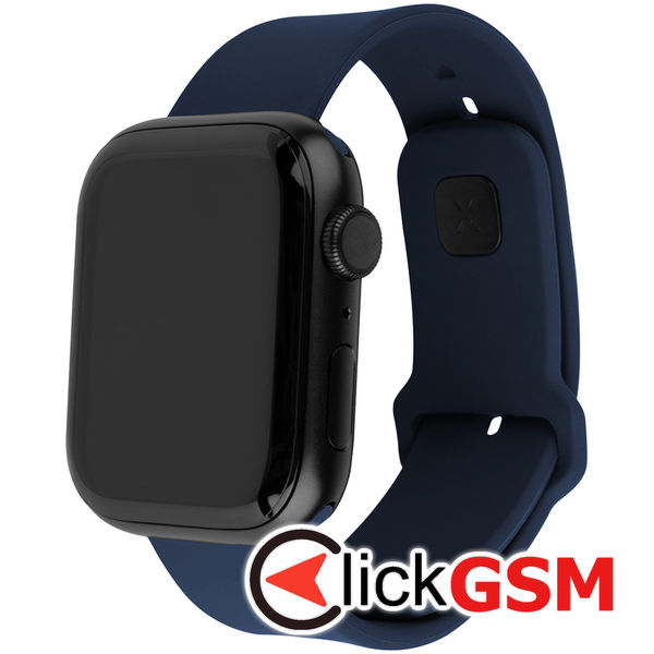Fixed - Silicone Sporty Strap Set 35mm - Apple Watch 1/2/3/4/5/6/7/8/9/10/SE/SE 2/Ultra/Ultra 2 (42/44/45/46/49mm) - Blue